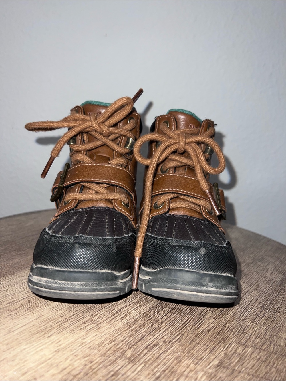 Polo Ralph Lauren Brown and Black Lace-Up Kids Boots